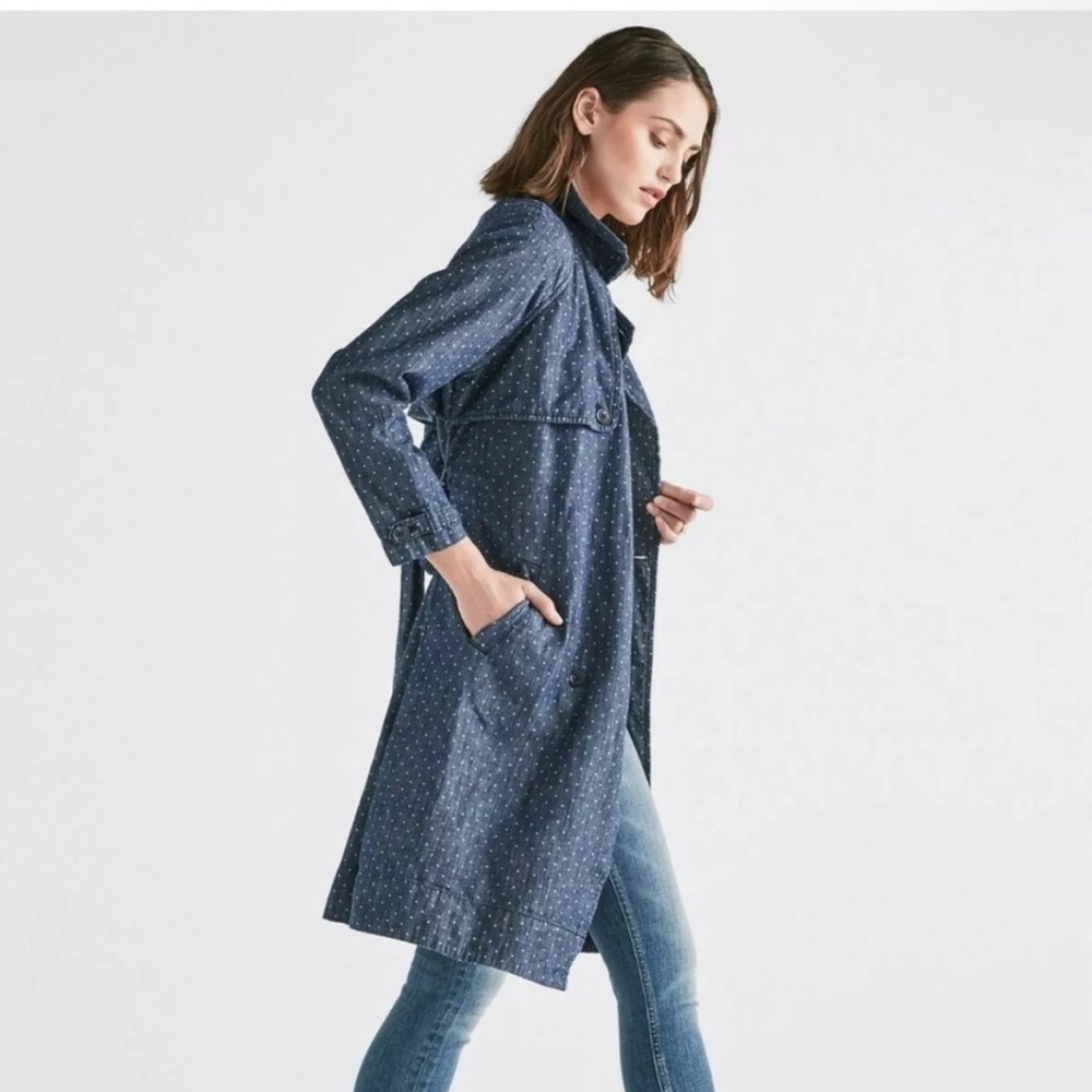 BNWT Lucky Brand Jean Trench Coat